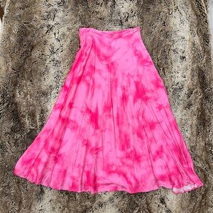 Guess Hot Pink Tie Dye Midi Skirt